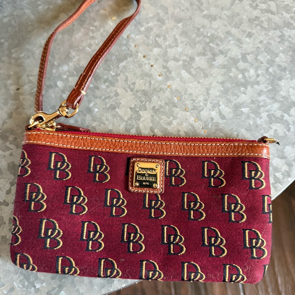 Dooney & Bourke Burgundy Wristlet